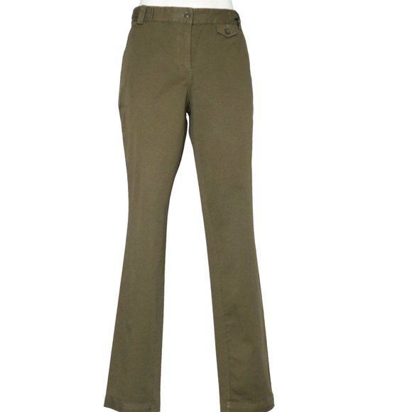 Brooks Brothers Olive Green Chino Women's Pants Size 6 - Picture 1 of 9